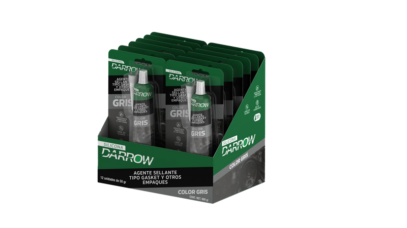 CAJA X 12 SILICONA AUTOMOTRIZ GRIS NEUTRA 50 GR