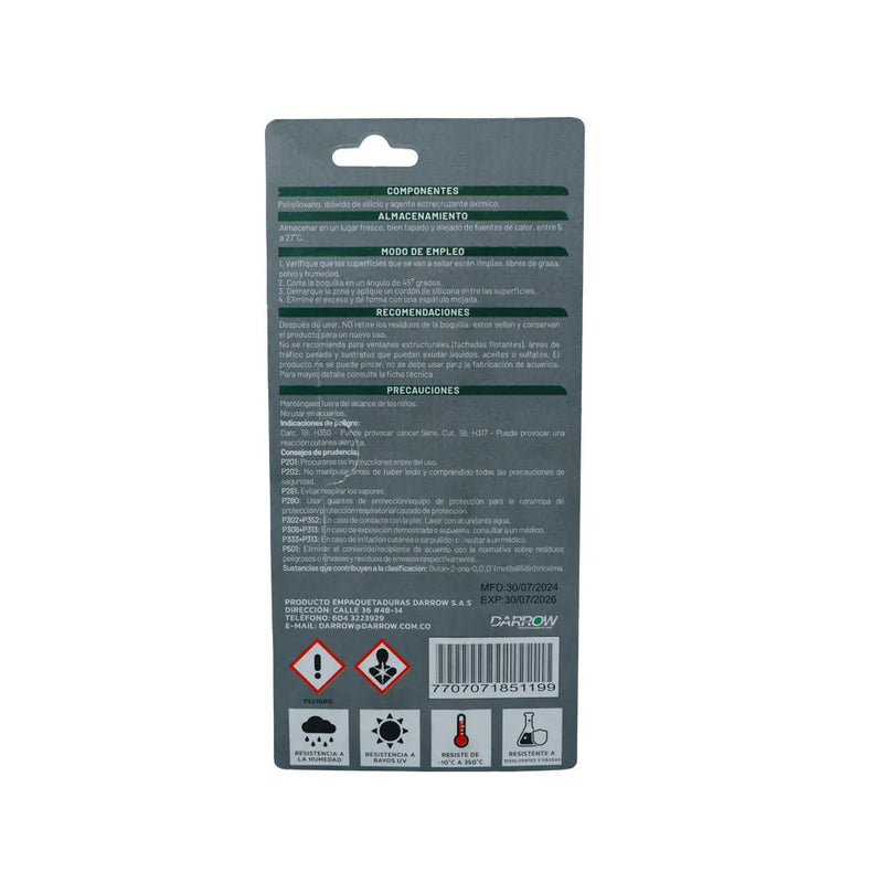 SILICONA AUTOMOTRIZ GRIS NEUTRA 50 GR UND - Imagen 3