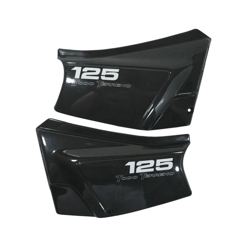JUEGO TAPA LATERAL AKT-125TT/HONDA XL NEGRA - Imagen 1
