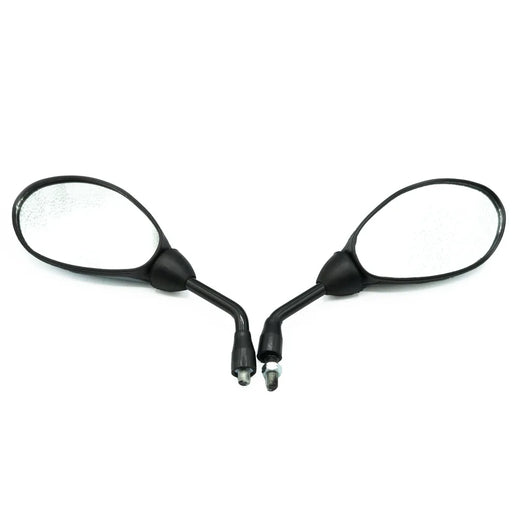 JGO ESPEJOS OVALADO TAPA GRIS D-RI/I-RD 10MM TVS-100 SPORT GRIS. - Imagen 2