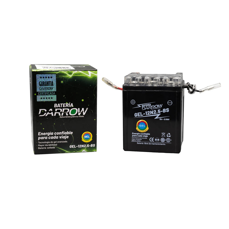 BATERIA 12N2.5-BS AK100 S/BOXER CT-UG/PLATINO100-K TEC/DISCOVER 100-125-135 KS/SPLENDOR +/NXG/CD100KS ECO DELUXE/PASS10N/XL125 (BRASIL)/XLR125/GL145/WIND 125/RX100 CLASSIC/LIBERO YD110 - Imagen 1