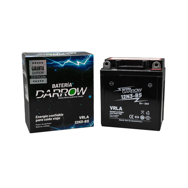 BATERIA 12N3-BS MAX100/MAGIC 110/KDX125/TS185 MN 12V/DTK125/DTK175/DT200 - Imagen 2