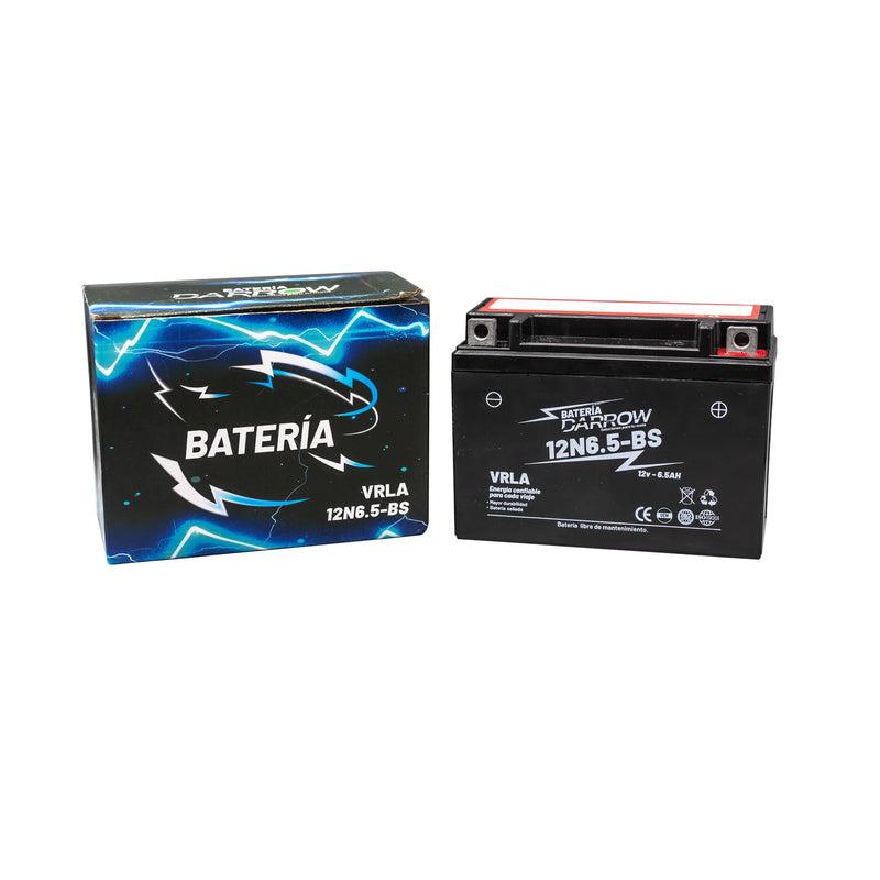 BATERIA 12N6.5-BS AK125 S-SL-NKD-NKDR/AK125 TT/AK150 TT/JH150 GY2 X TREME/JETIX-125/XY125/MACH 110/ONE ST 110/COMBAT/MRX150 (2020)/MRX150 2020 - Imagen 3