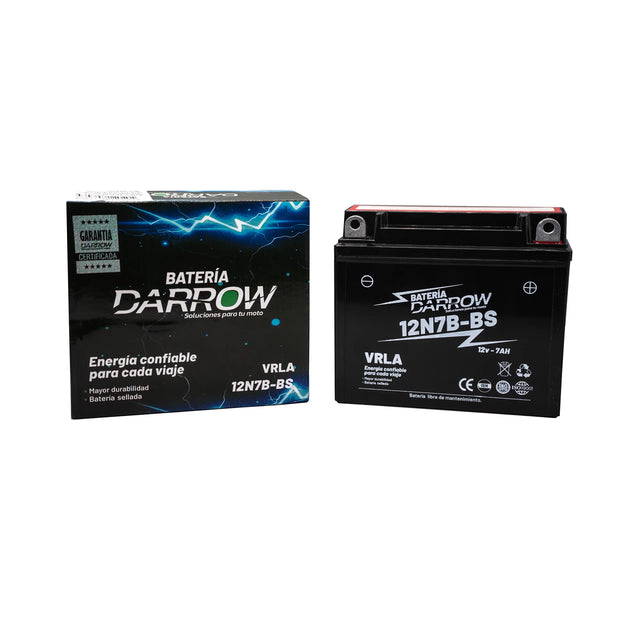 BATERIA 12N7B-BS PULSAR 150/E STORM 125/CBF150/CB150 INVICTA/CBZ160/XL200/XR200/MRX125 (2020)/BOMBER 150/NEXT AT115/XT225 - Imagen 2