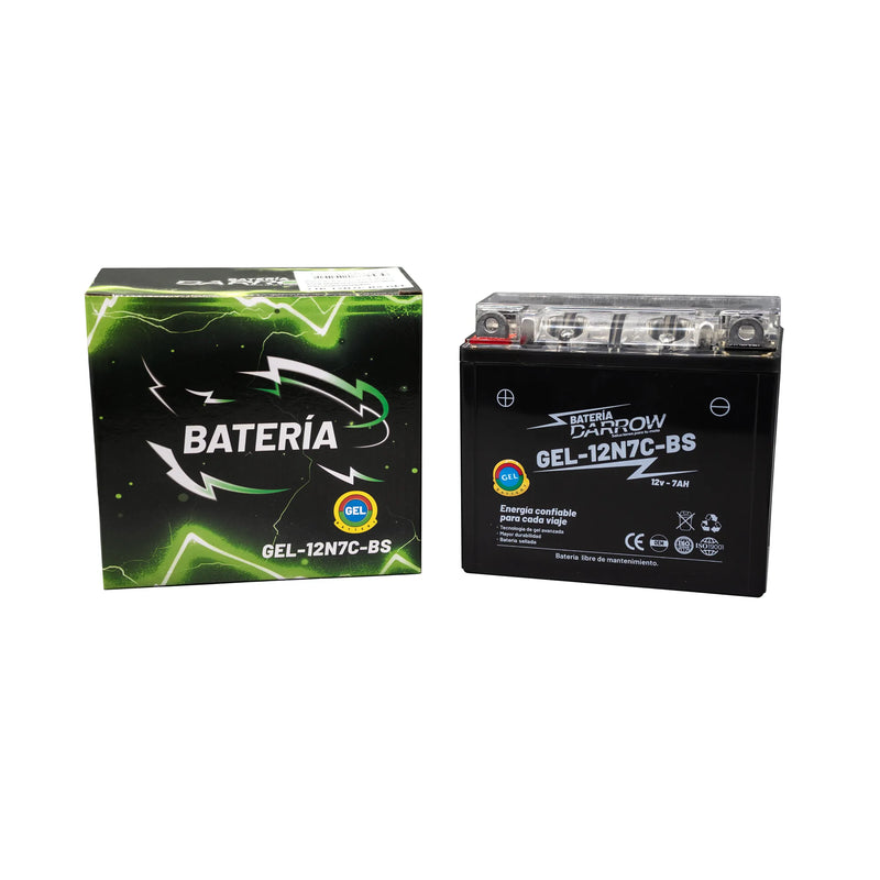 BATERIA 12Ν7C-BS AK125 EVO /AK125 NE /AK150 EVO /AK150 NE/AVENGER 220/JH125/GN125 /GS125/GN125H/GIXXER 150/GSR150/GSX150/NITRO125 - Imagen 2