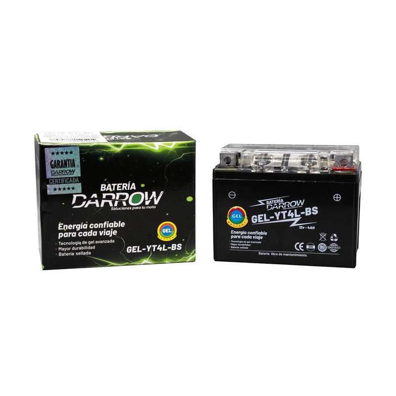 BATERIA YT4L-BS PLATINO/ECO100/SPLENDOR/DASH-110/DASH5/XPULSE/C90/C100BIZ/C100WAVE/CB110/NXR125BROS/CG125/JL90/KLX110/KMX125/ZX130/VICT0R150M-S/LETS110/TS125 CR FD/AXIS/CRYPTONT115FI - Imagen 1