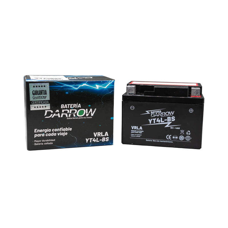 BATERIA YT4L-BS PLATINO/ECO100/SPLENDOR/DASH-110/DASH5/XPULSE/C90/C100BIZ/C100WAVE/CB110/NXR125BROS/CG125/JL90/KLX110/KMX125/ZX130/VICT0R150M-S/LETS110/TS125 CR FD/AXIS/CRYPTONT115FI - Imagen 2