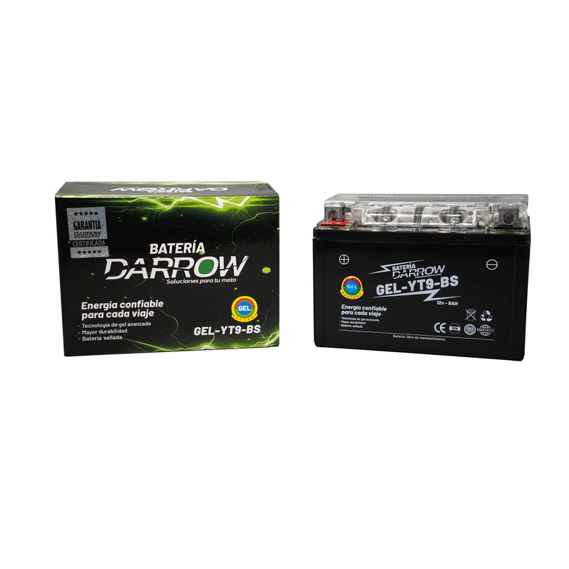 BATERIA YT9-BS AK200 XM M.N./AK235/AY200/AY 250/PULSAR NS 200/DOMINAR-250/DOMINAR 400/TRX400/XR650L/200 DUKE/250 DUKE/390 DUKE/YZF R6/TT 660RE/XT660R-X/YFM700R RAPT0Rv - Imagen 2